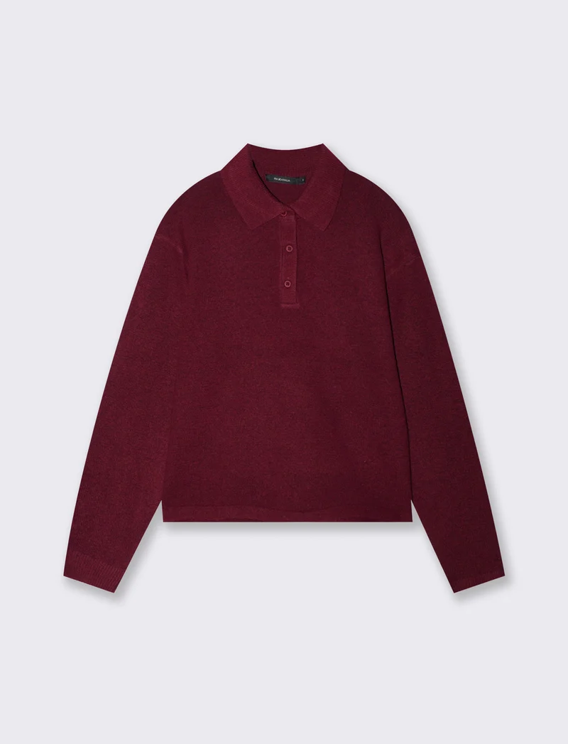 Maglia polo elegante e versatile - Rosso rubino