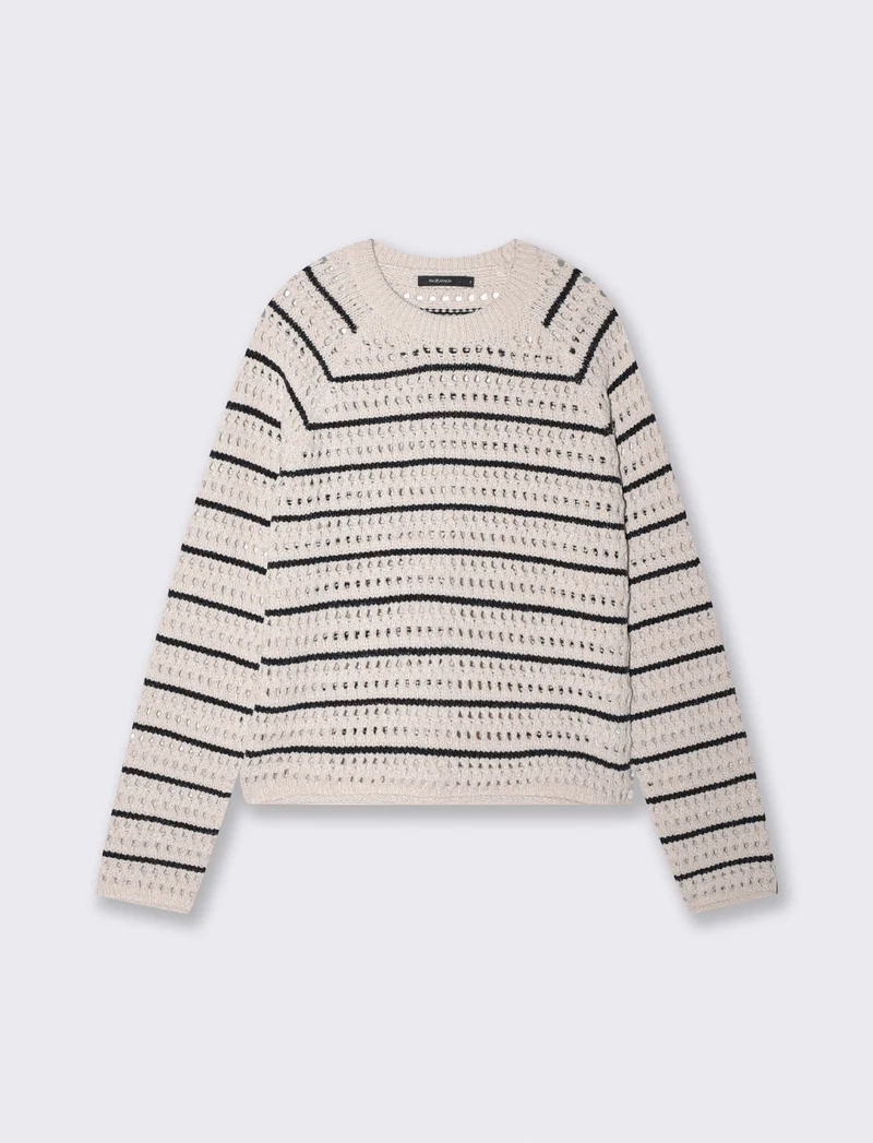 Pullover in ciniglia girocollo crop - var 1