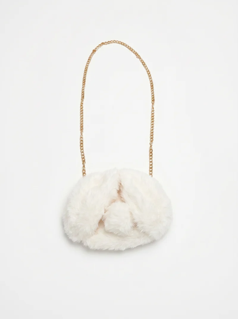 Borsa coniglietto in finta pelliccia - Bianco