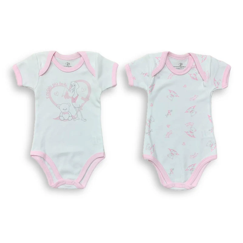 Body americano neonato caldo cotone bimba mezze maniche Nazareno Gabrielli 3808