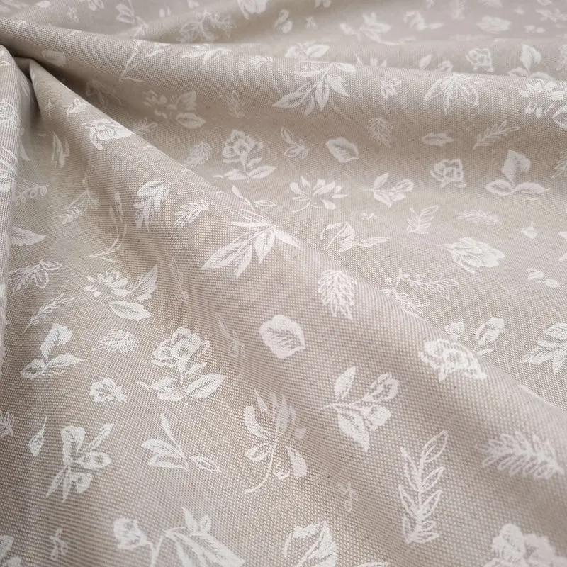 Misto Cotone Fondo Grezzo H 280 cm Trama Fitta - FIORELLINI DI CAMPO
