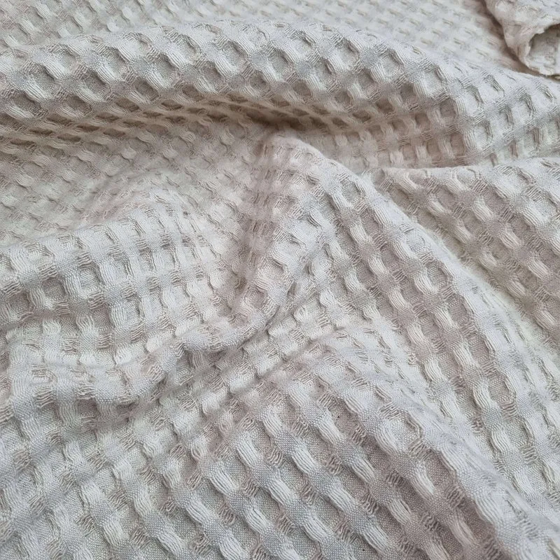 Spugna maxi nido d'ape in misto lino H 160 cm - ECRU