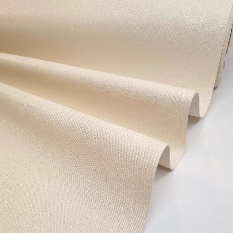 Similpelle H 140 cm - BEIGE CON LUREX