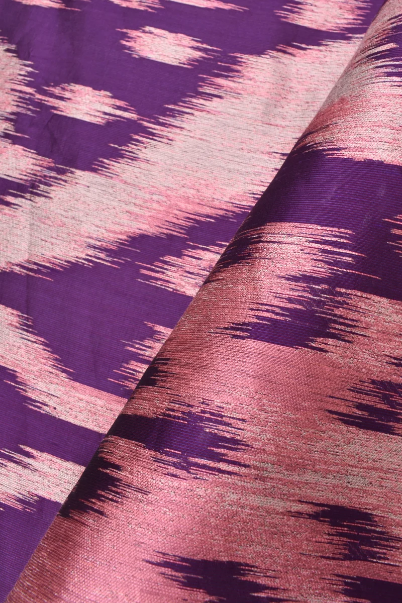 Jacquard misto seta cotone lino e viscosa fantasia astratta