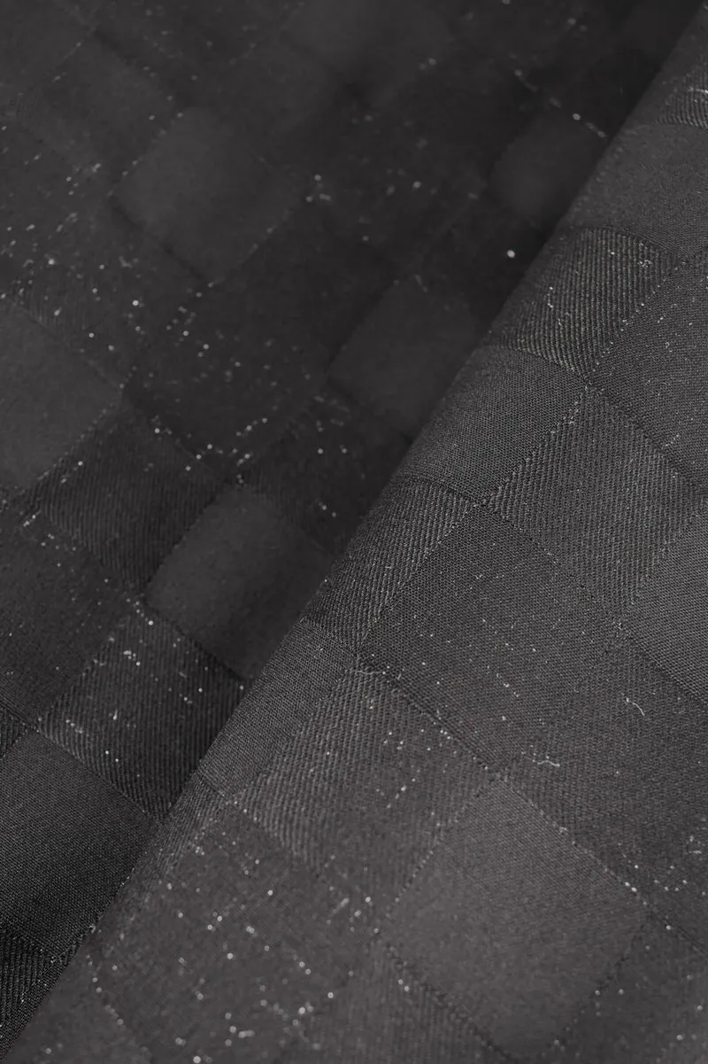 Twill misto viscosa e lana merino check
