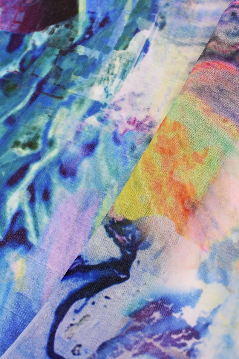 Chiffon sintetico fantasia astratta