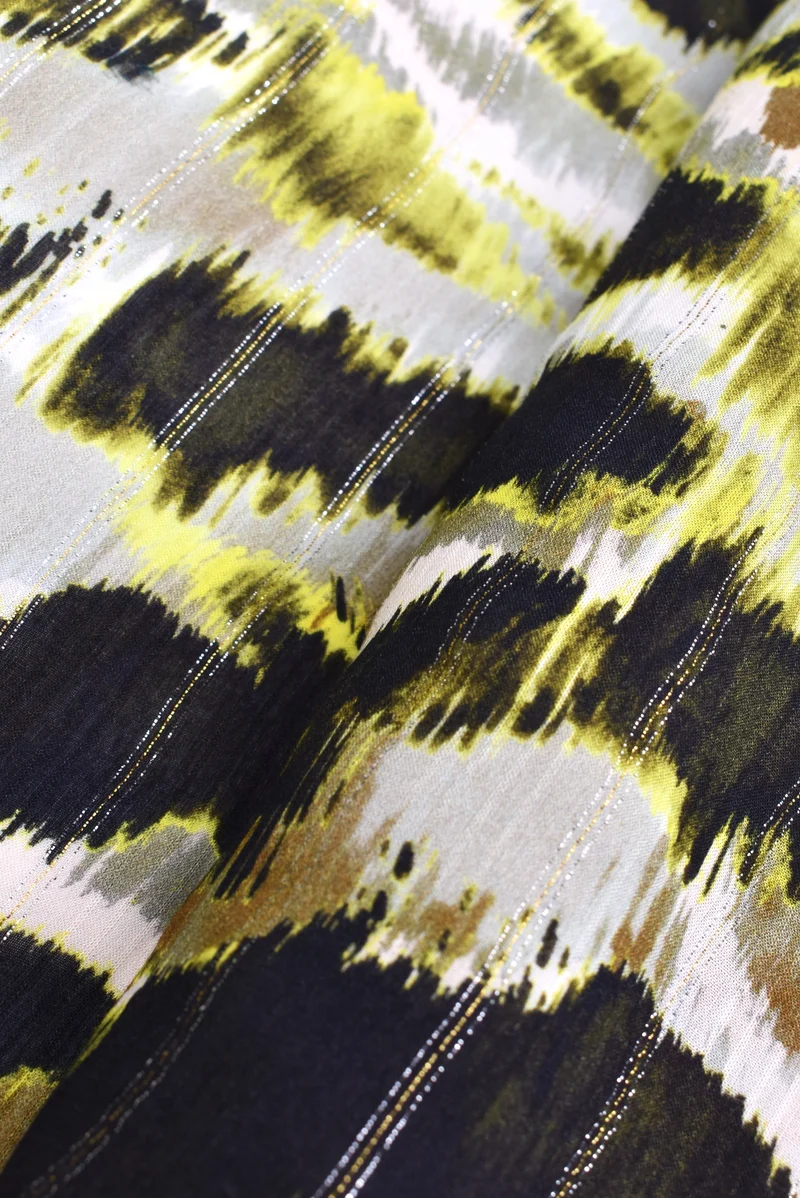 Chiffon in viscosa fantasia astratta