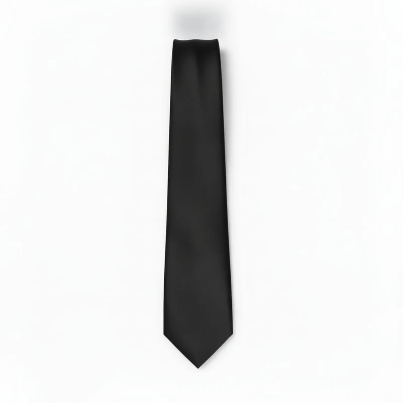 Cravatta liscia 8cm per uomo elegante - Nero