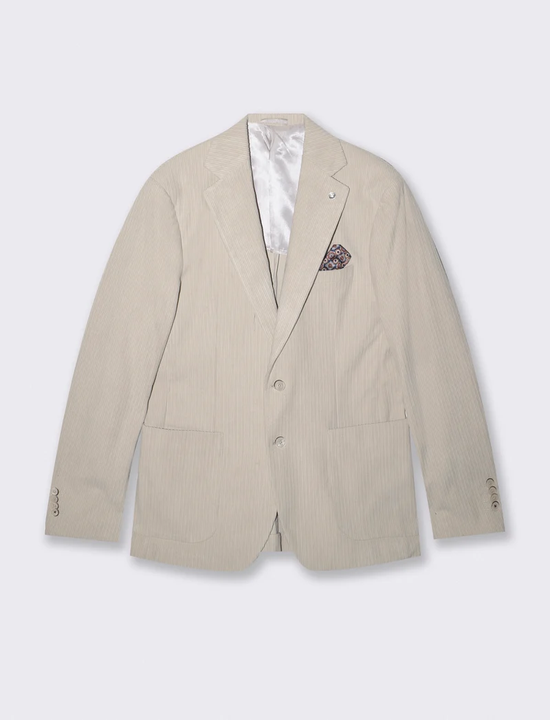 Blazer in velluto costa rocciatore formal fit - Beige