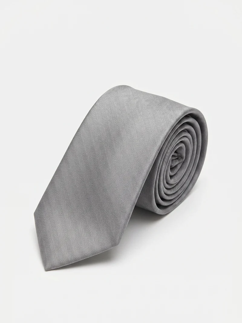 Cravatta cerimonia uomo 8cm elegante - Grigio