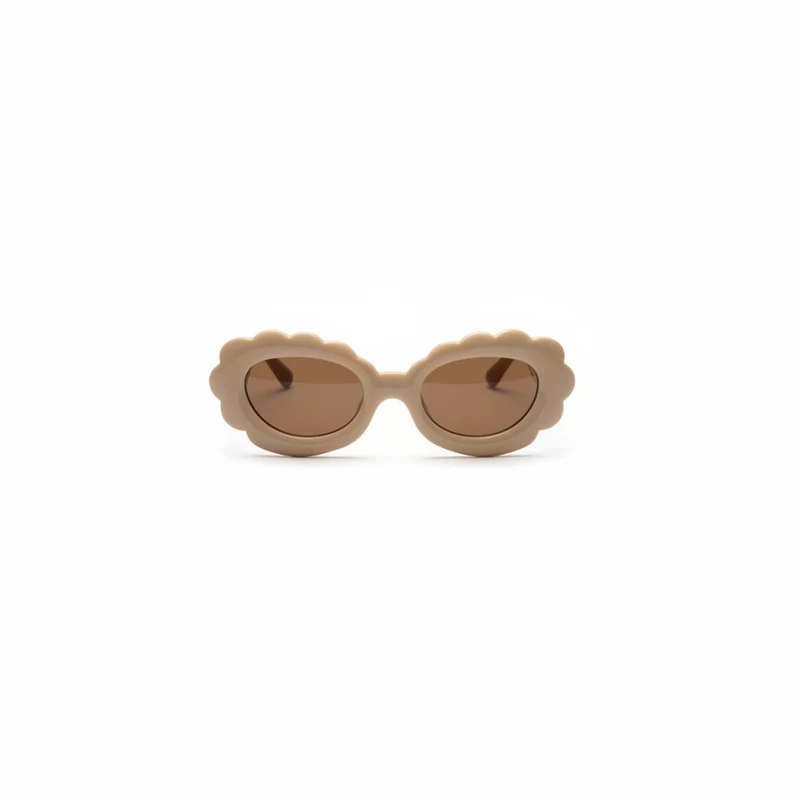 Occhiali sole bambina a forma di nuvoletta - Beige