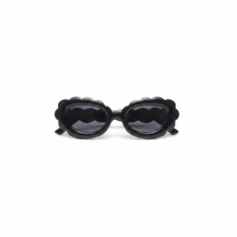 Occhiali sole bambina a forma di nuvoletta - Nero