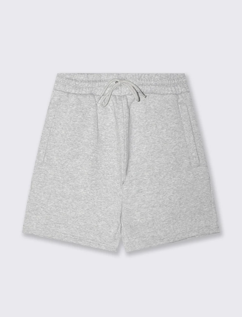 Bermuda in felpa con vita jogger - Grigio mel.