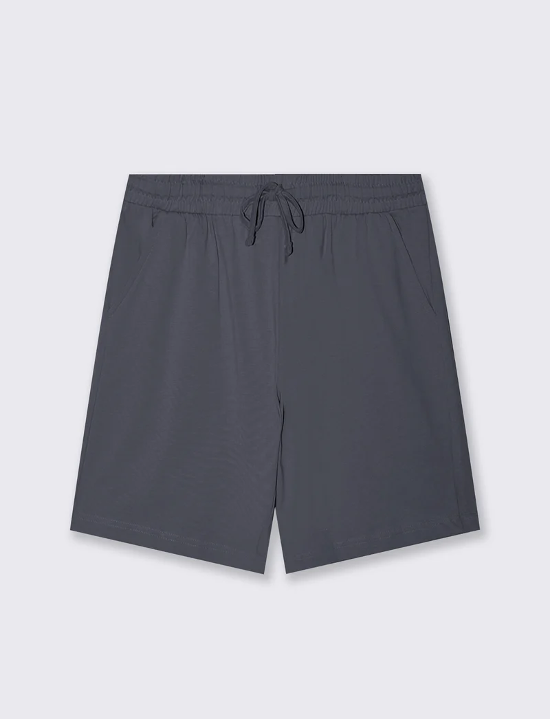 Bermuda Jogger Relaxed Fit in Cotone - Avion