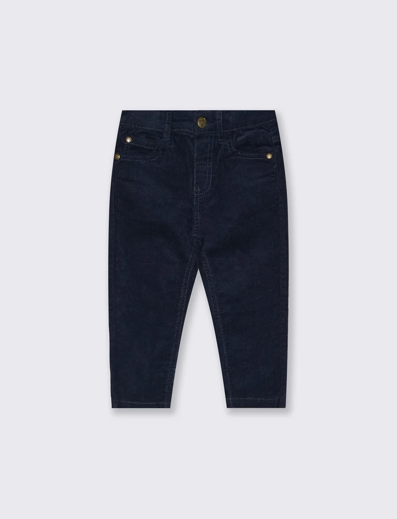 Pantaloni a costine in velluto casual - Blu