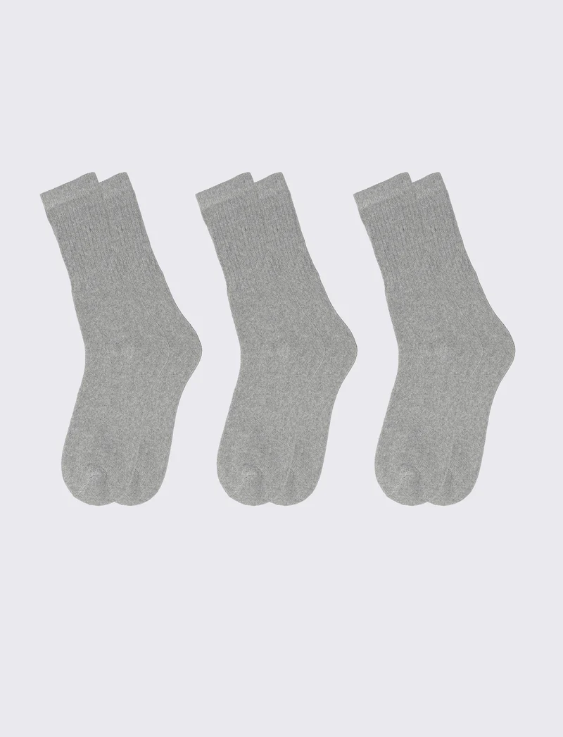 Calzini tennis uomo 3 paia assortiti - Grigio