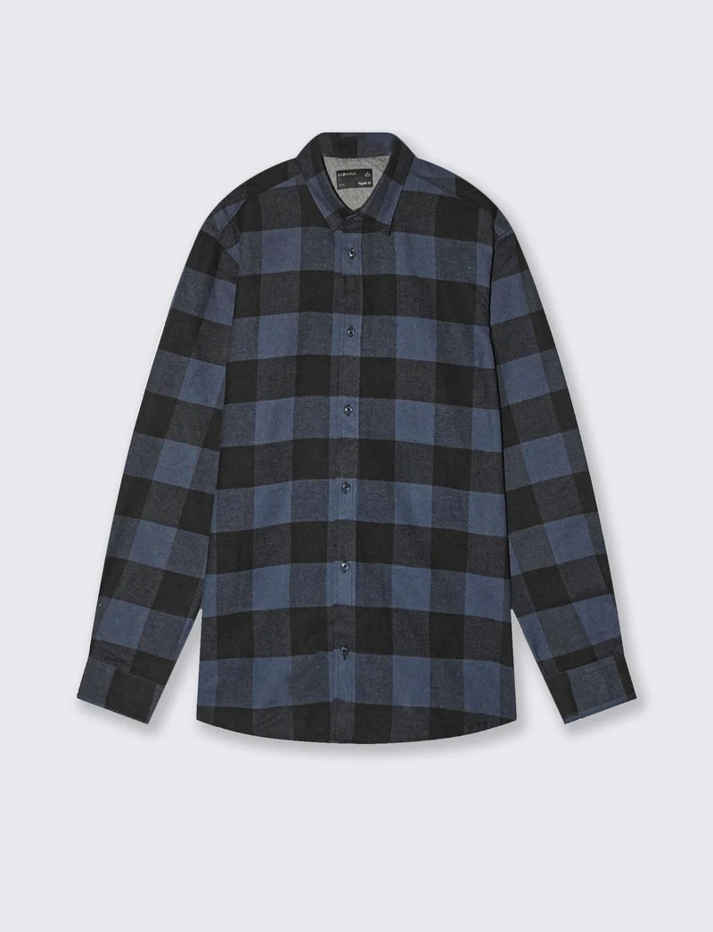 Camicia a quadri in flanella regular fit - Avion