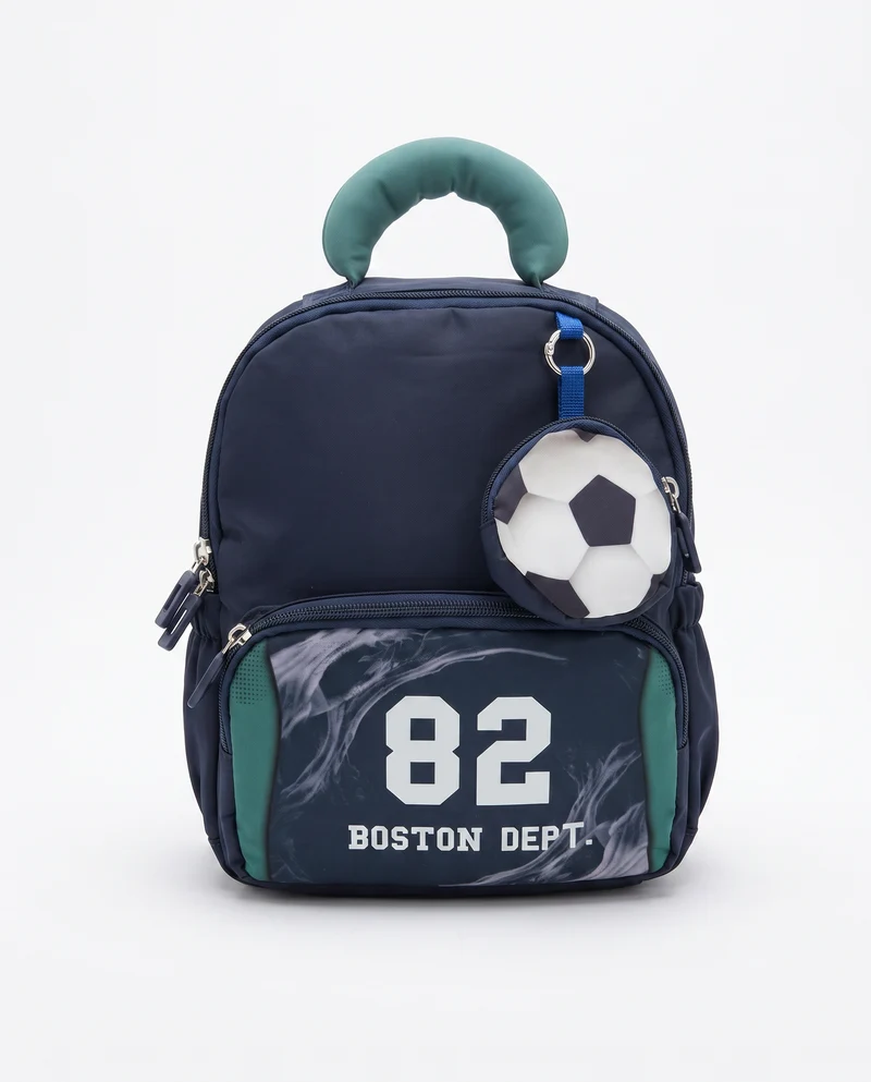 Zainetto bambino con tasche e portamonete - Blu