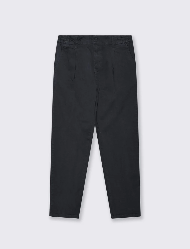 Pantaloni Chino Jogger in Twill Elasticizzati - Blu