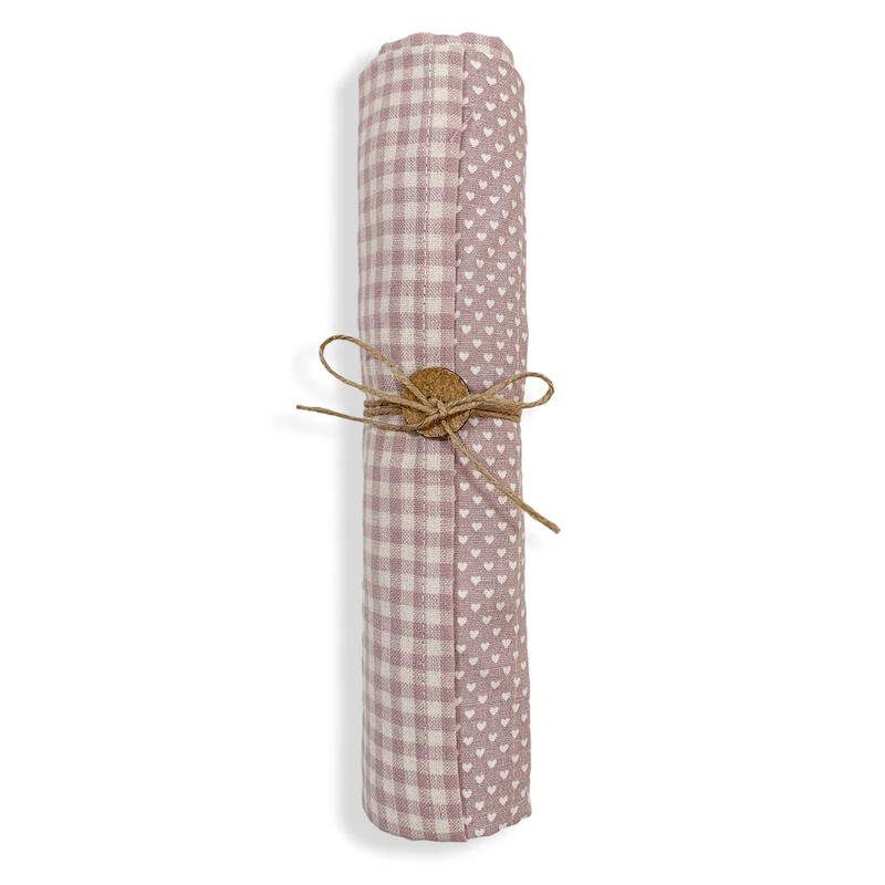 Set Strofinacci 2 pz Nuvole di Stoffa Idea Regalo Cuori vichy cotone Tati 5997