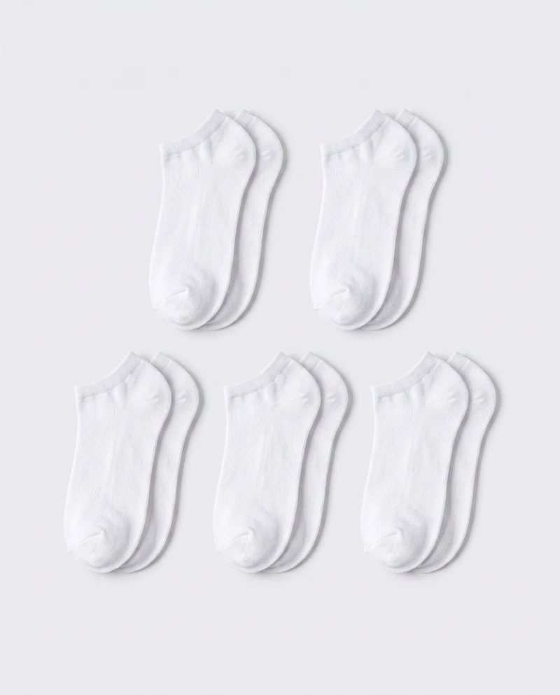 Calzini 5 Paia per Sneakers - Bianco