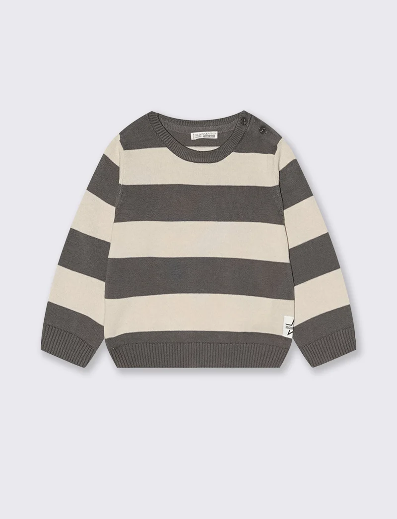 Maglione rigato girocollo basico e trendy - Righe