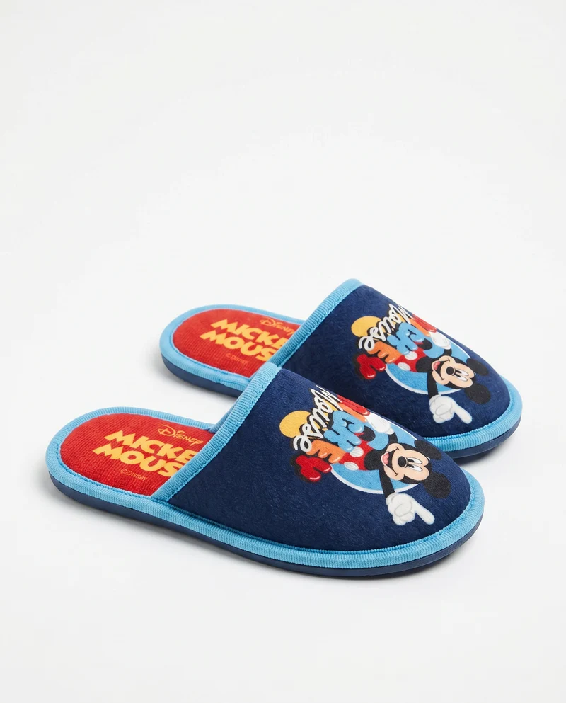 Pantofola Mickey Mouse da bambino blu - Blu