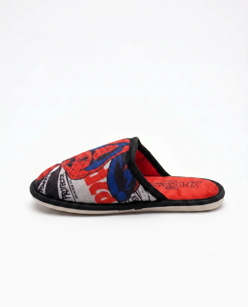 Pantofola Spiderman da bambino in tessuto nero - Nero