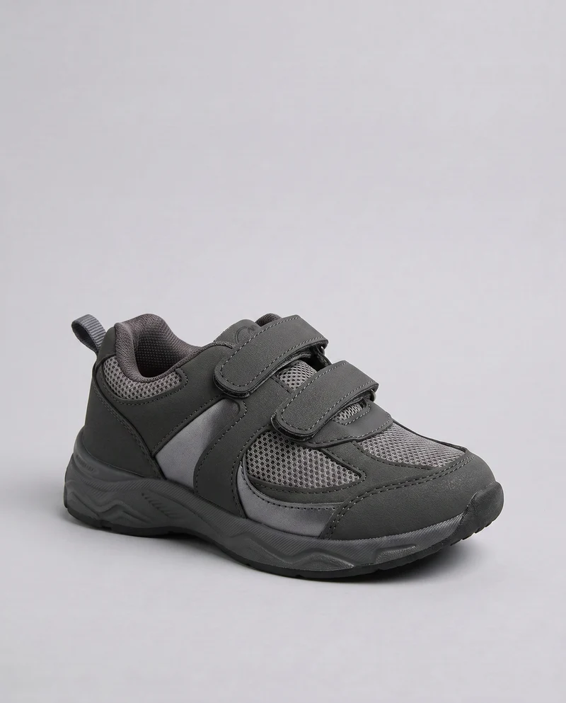 Sneakers da bambino con doppio strappo - Grigio