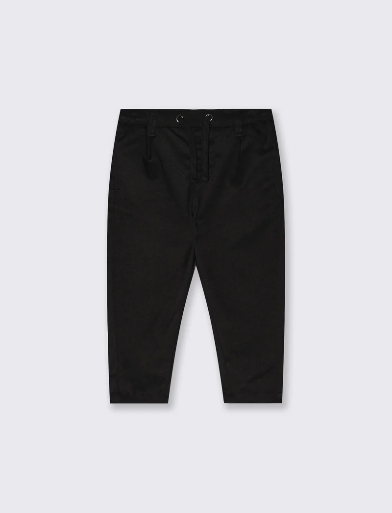 Pantaloni eleganti neri con coulisse - Nero
