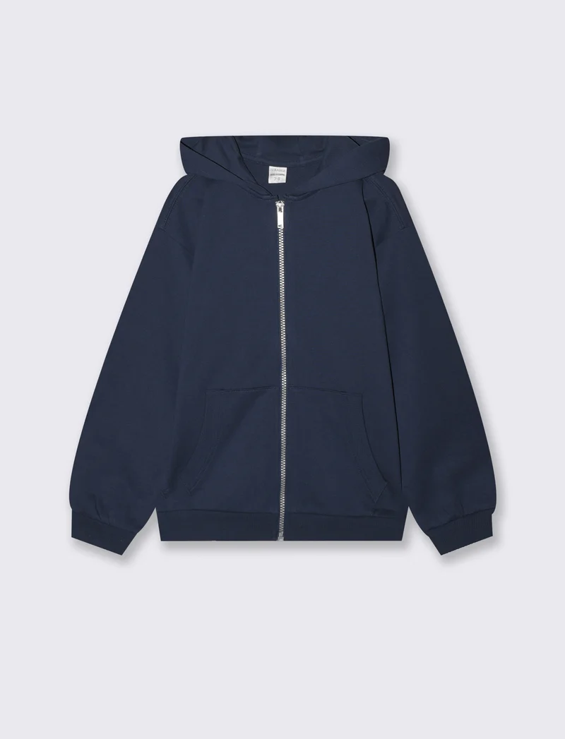 Felpa con cappuccio versatile per tutti - Blu