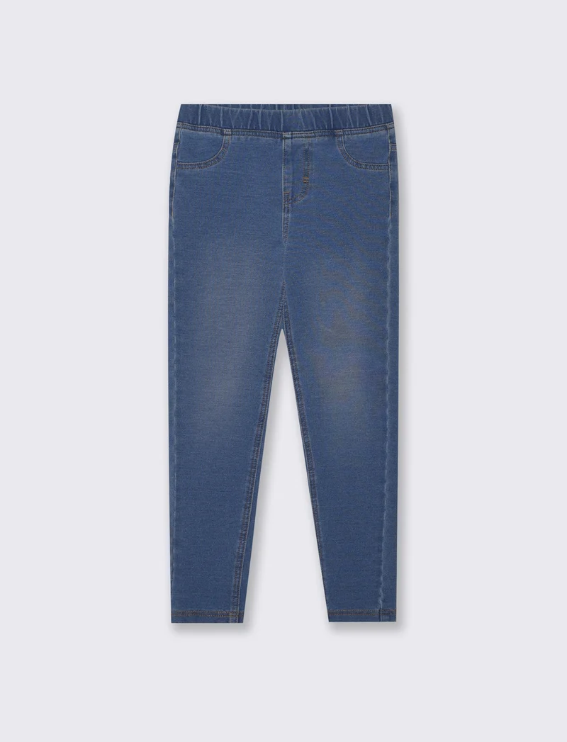 Jeggings in cotone elastico effetto denim - Denim