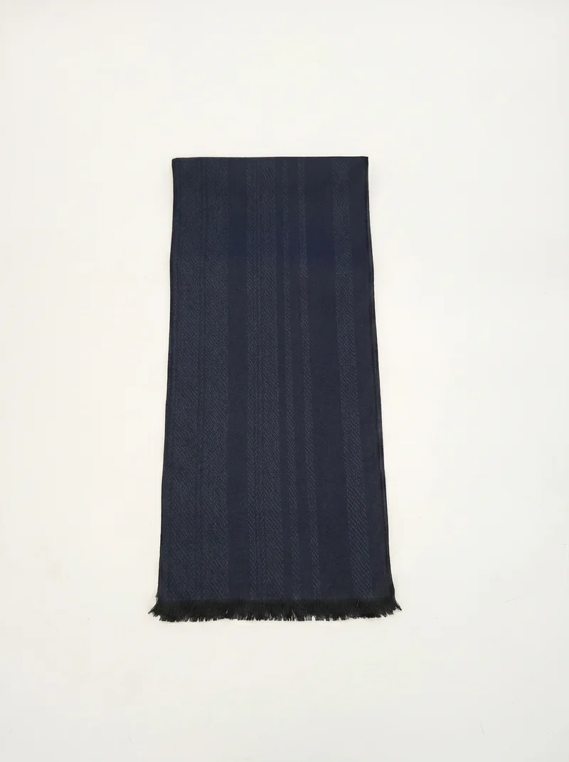 Sciarpa uomo righe grandi eleganti - Blu