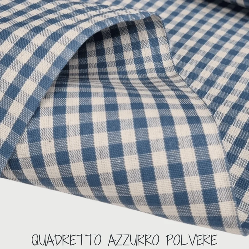 Collezione "Riga, quadretto e unito" H 180 cm - AZZURRO POLVERE