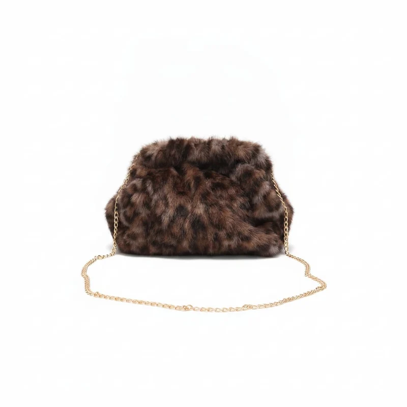 Clutch in finta pelliccia chic - Leopardato
