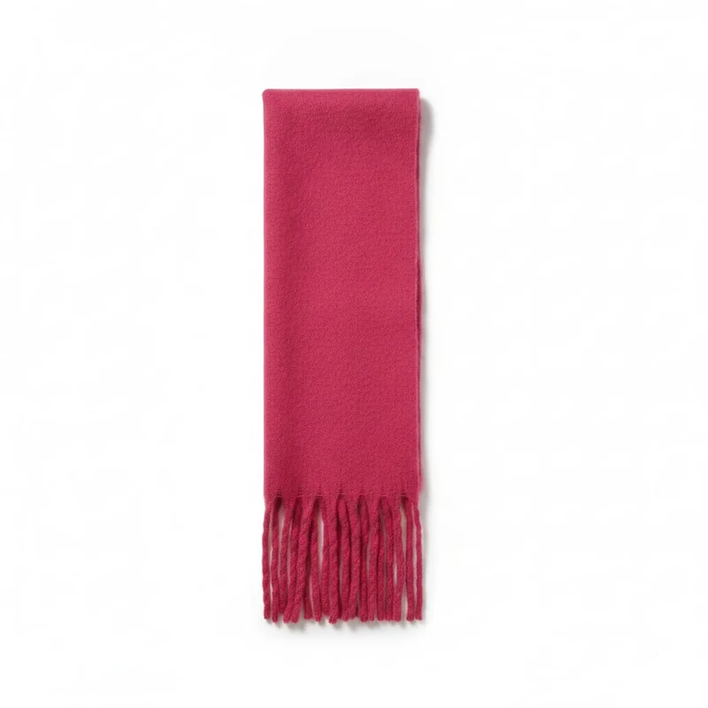 Sciarpa basic con frange - Fuxia