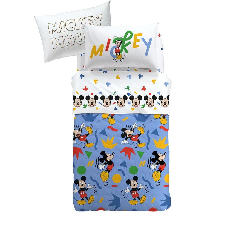 Copriletto Primaverile mickey colors in Cotone 90 gr/mq