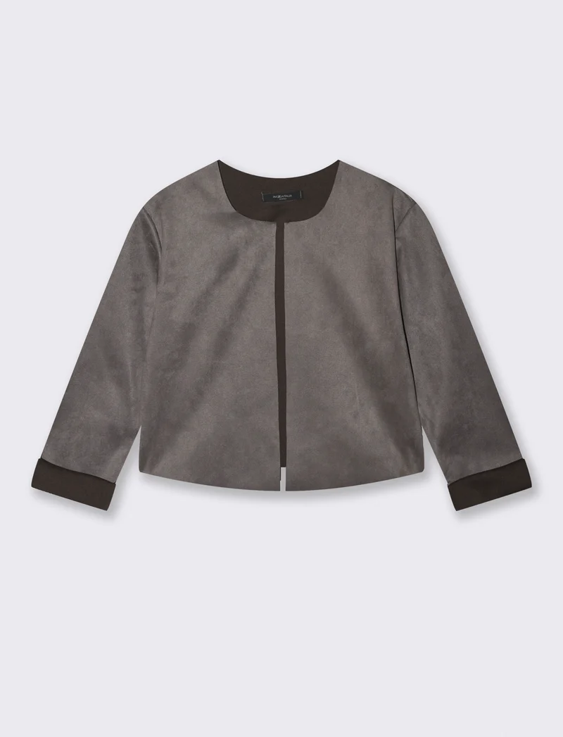 GIACCA SUEDE CORTA - Grigio