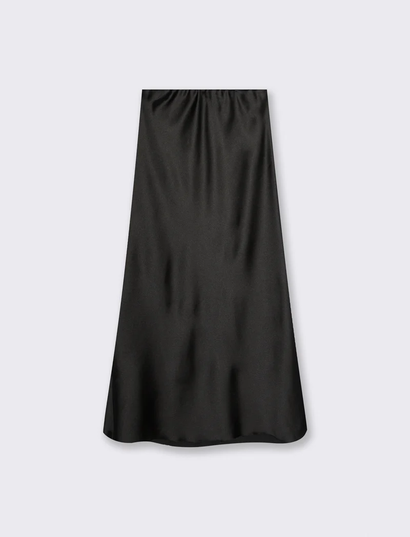 GONNA IN SATIN - Nero