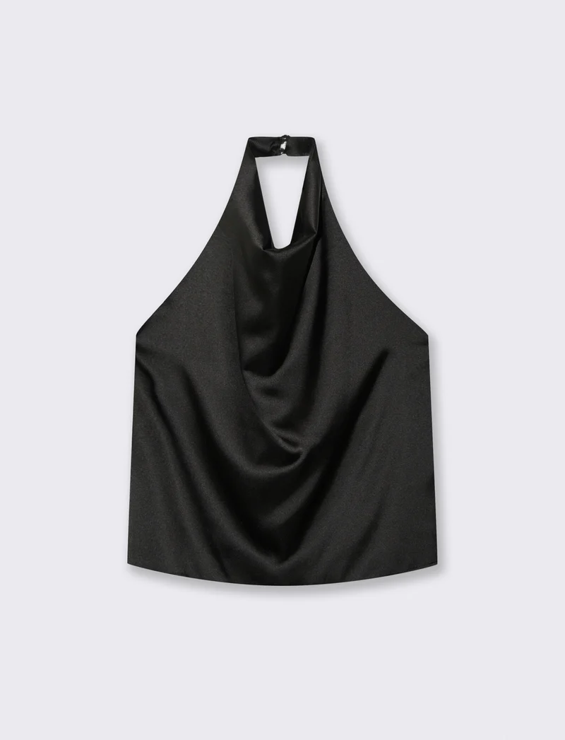 TOP HALTERNECK - Nero
