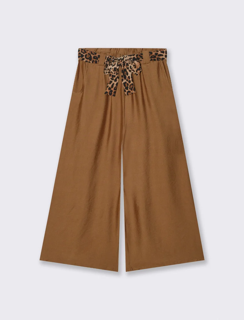 PANTALONE COULOTTE - Marrone tabacco