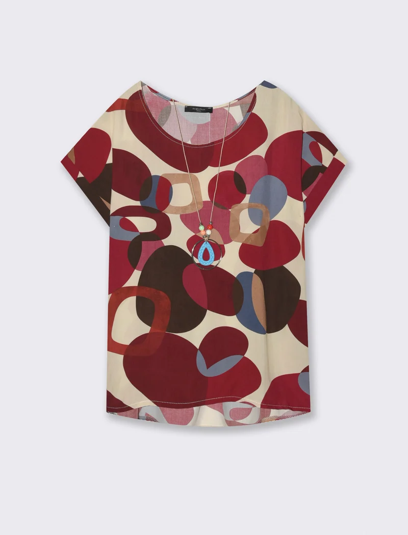 Casacca stampata con collana - Vinaccia