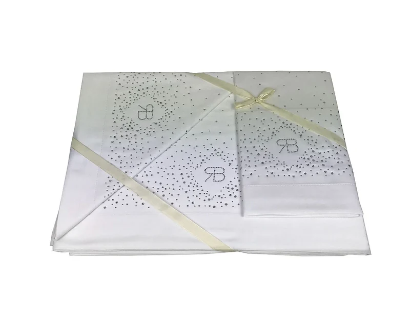 Completo Lenzuola Letto Matrimoniale Strass Renato Balestra Strass due piazze