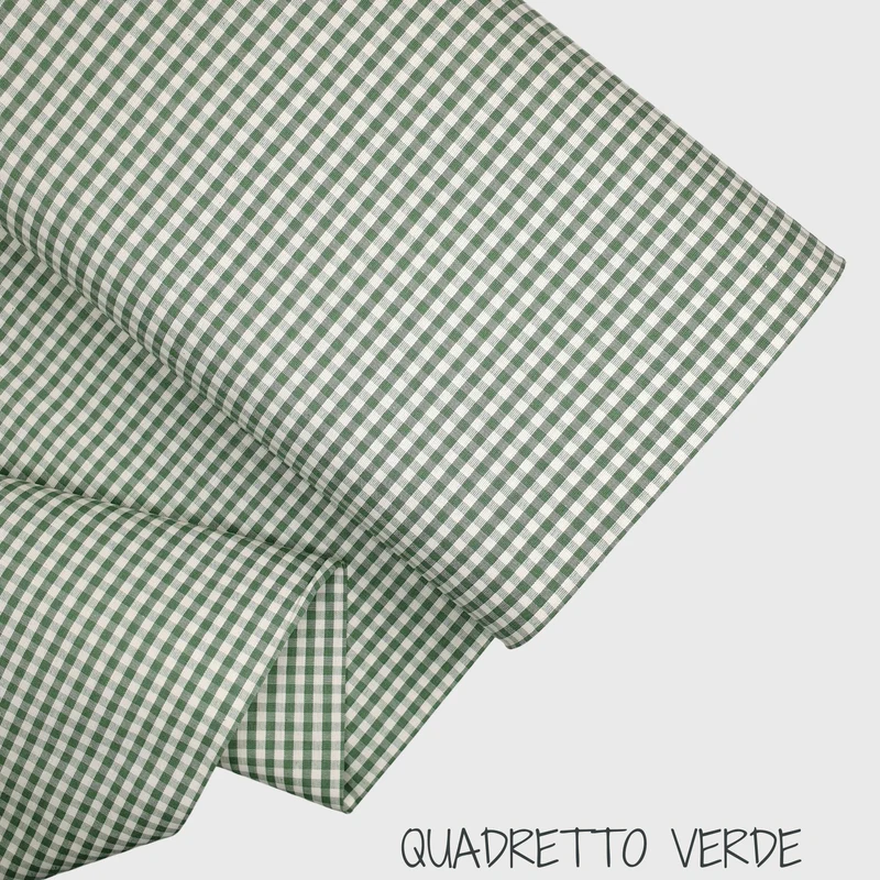 Collezione "Riga, quadretto e unito" H 180 cm - VERDE