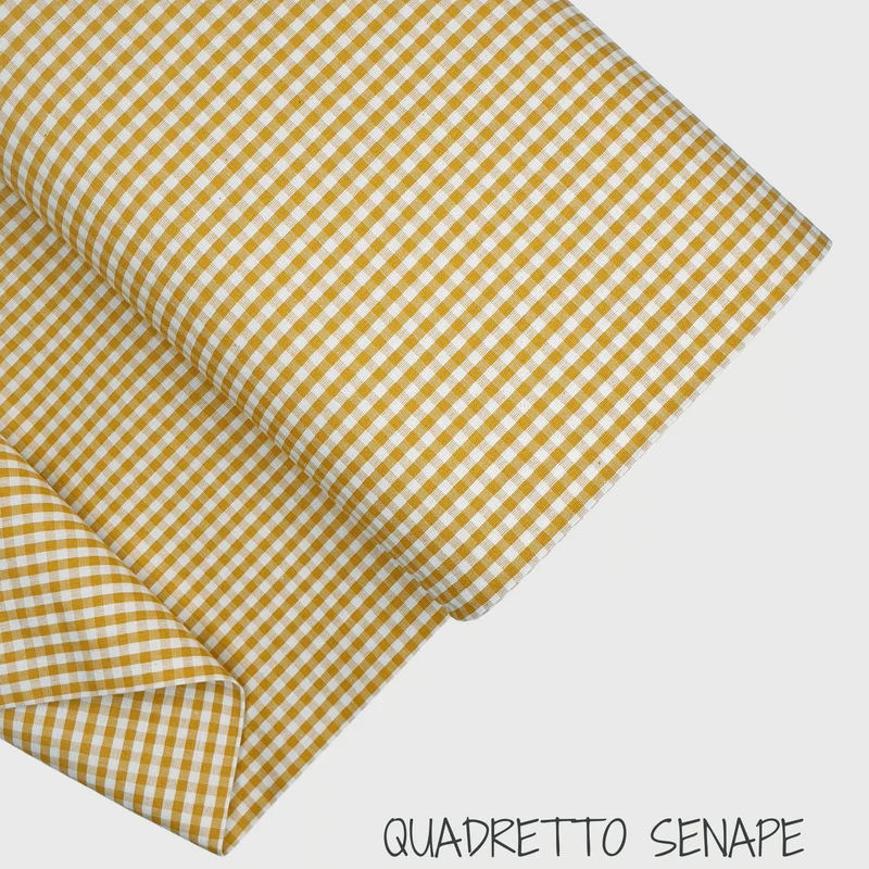 Collezione "Riga, quadretto e unito" H 180 cm - SENAPE