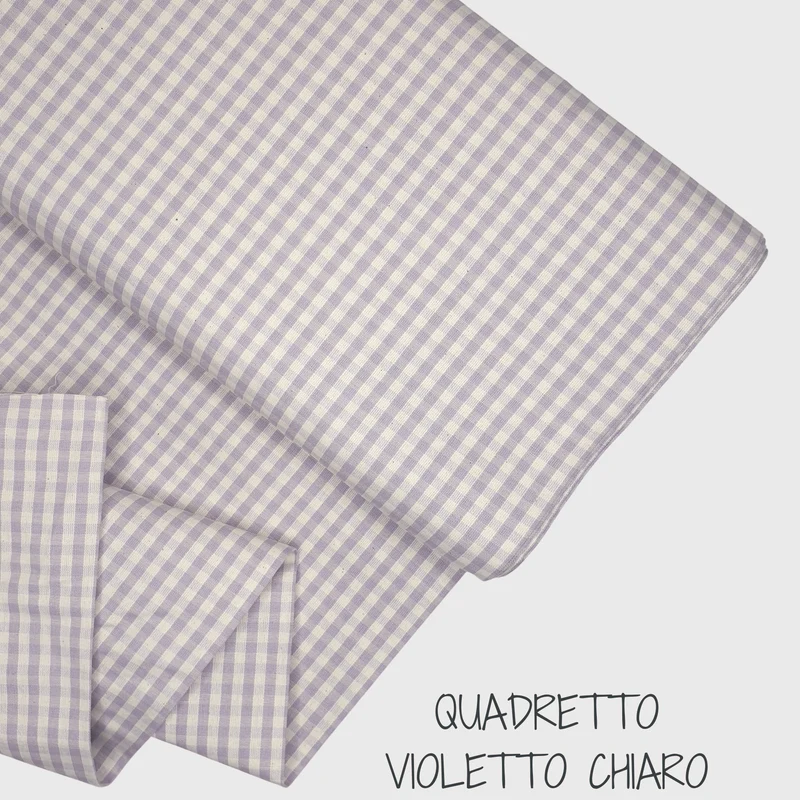 Collezione "Riga, quadretto e unito" H 180 cm - VIOLETTO CHIARO