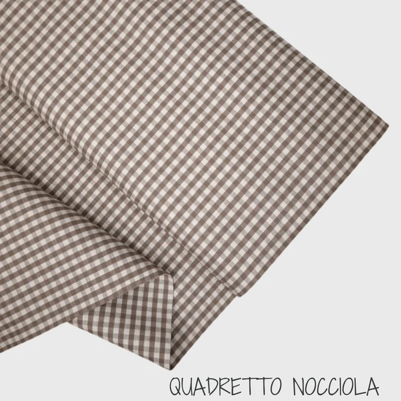 Collezione "Riga, quadretto e unito" H 180 cm - NOCCIOLA