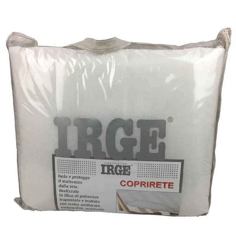 Coprirete Trapuntato IRGE 1 Piazza e 1/2 Copri rete bianco con laccetti 130x195