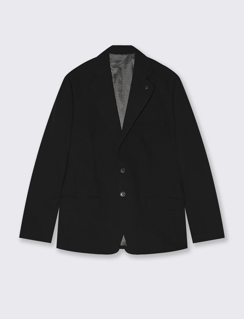 Blazer Formal Fit con Dettagli Eleganti - Nero