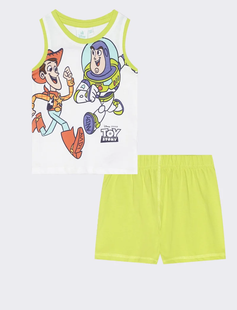 Set due pezzi giromanica Toy Story estivo - Bianco
